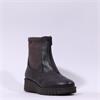 Pepe Saenz Sara Front Zip Wedge Boot - Brown Leather